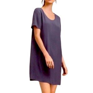 Aritzia Wilfred Free Teigen Dress Size M Purple Short Sleeve Midi Casual Minimal